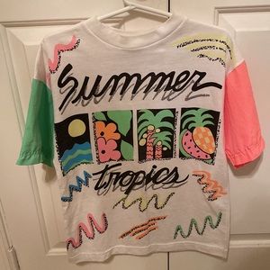 Colorful Summer Graphic Tee Shirt